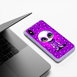 Чехол iPhone XS Max матовый Alien - purple color, цвет: 3D-светло-сиреневый — фото 2