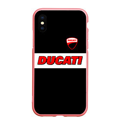 Чехол iPhone XS Max матовый Ducati motors - черный