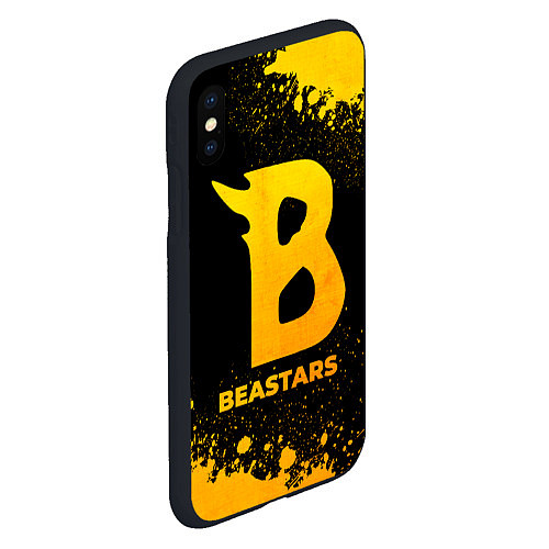 Чехол iPhone XS Max матовый Beastars - gold gradient / 3D-Черный – фото 2