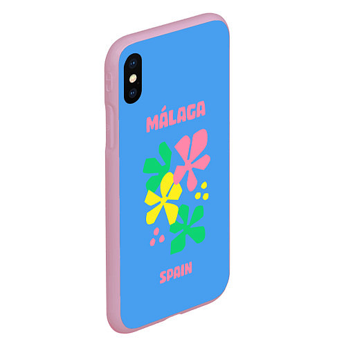 Чехол iPhone XS Max матовый Малага - Испания / 3D-Розовый – фото 2