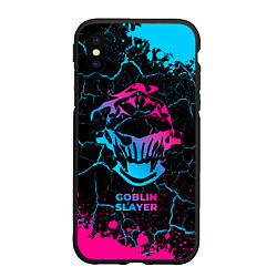 Чехол iPhone XS Max матовый Goblin Slayer - neon gradient, цвет: 3D-черный