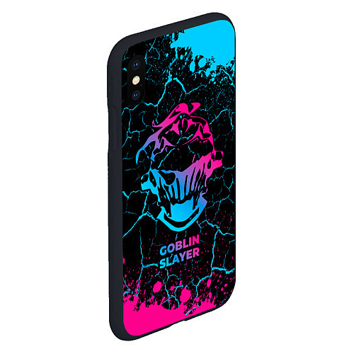 Чехол iPhone XS Max матовый Goblin Slayer - neon gradient / 3D-Черный – фото 2