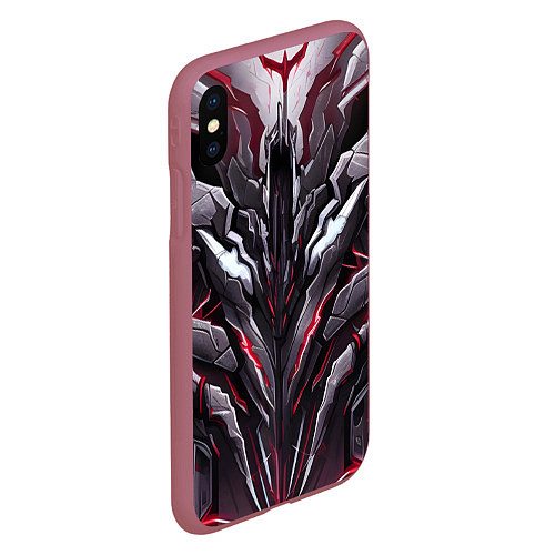 Чехол iPhone XS Max матовый Кибер кости / 3D-Малиновый – фото 2