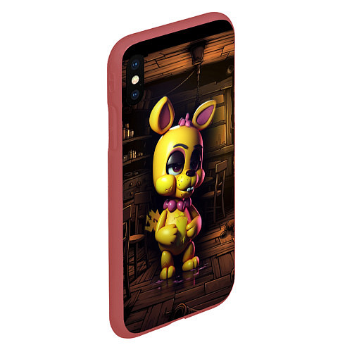 Чехол iPhone XS Max матовый Spring Bonnie Five Nights at Freddys / 3D-Красный – фото 2