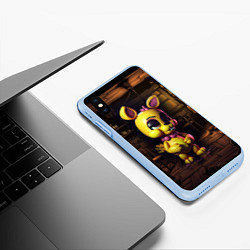 Чехол iPhone XS Max матовый Spring Bonnie Five Nights at Freddys, цвет: 3D-голубой — фото 2