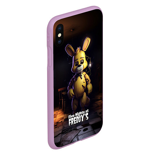 Чехол iPhone XS Max матовый Spring Bonnie Five Nights at Freddys / 3D-Сиреневый – фото 2