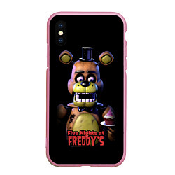 Чехол iPhone XS Max матовый Five Nights at Freddy, цвет: 3D-розовый