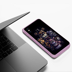Чехол iPhone XS Max матовый Five Nights at Freddys, цвет: 3D-сиреневый — фото 2