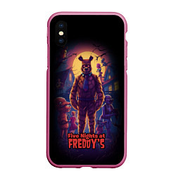 Чехол iPhone XS Max матовый Five Nights at Freddys horror
