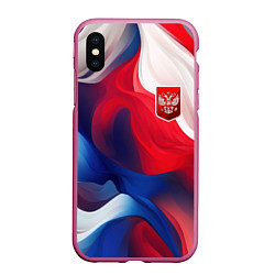 Чехол iPhone XS Max матовый Красный герб России