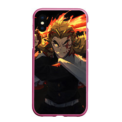 Чехол iPhone XS Max матовый Клинок рассекающий демонов Кёдзюро Рэнгоку