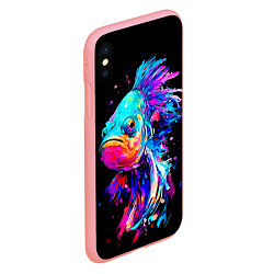 Чехол iPhone XS Max матовый Бета рыба, цвет: 3D-баблгам — фото 2