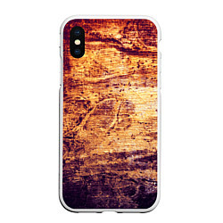 Чехол iPhone XS Max матовый Текстура- Grunge yellow, цвет: 3D-белый