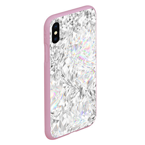 Чехол iPhone XS Max матовый Бриллиант в воде / 3D-Розовый – фото 2