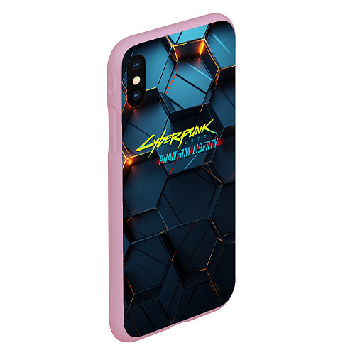 Чехол iPhone XS Max матовый Phantom liberty logo / 3D-Розовый – фото 2