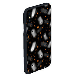 Чехол iPhone XS Max матовый Милые привидения - паттерн, цвет: 3D-черный — фото 2