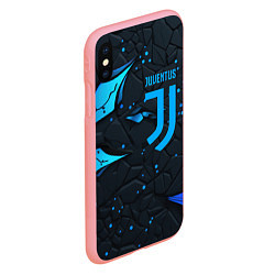 Чехол iPhone XS Max матовый Juventus abstract blue logo, цвет: 3D-баблгам — фото 2