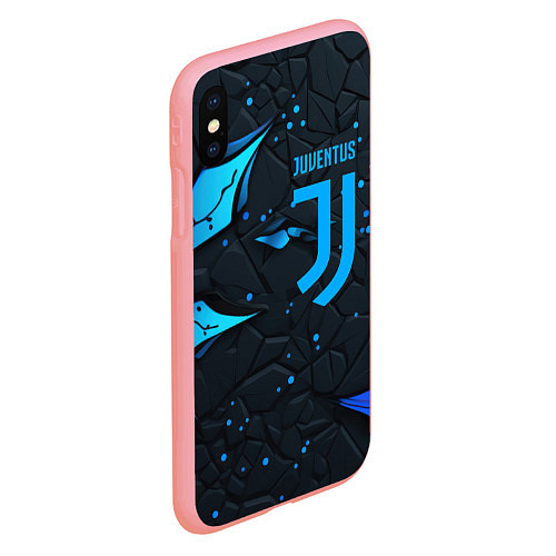 Чехол iPhone XS Max матовый Juventus abstract blue logo / 3D-Баблгам – фото 2