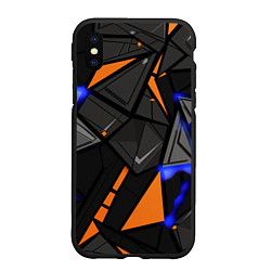 Чехол iPhone XS Max матовый Orange black style