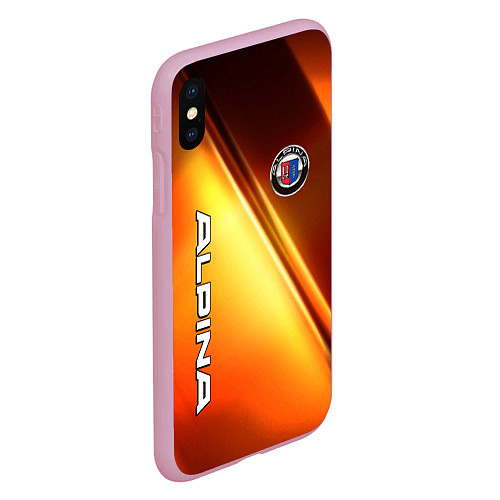 Чехол iPhone XS Max матовый Alpina - теплое свечение / 3D-Розовый – фото 2