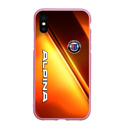 Чехол iPhone XS Max матовый Alpina - теплое свечение