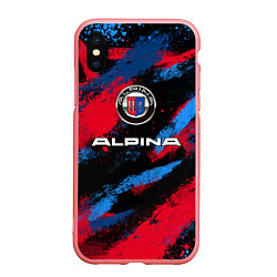 Чехол iPhone XS Max матовый Alpina - BMW colors, цвет: 3D-баблгам