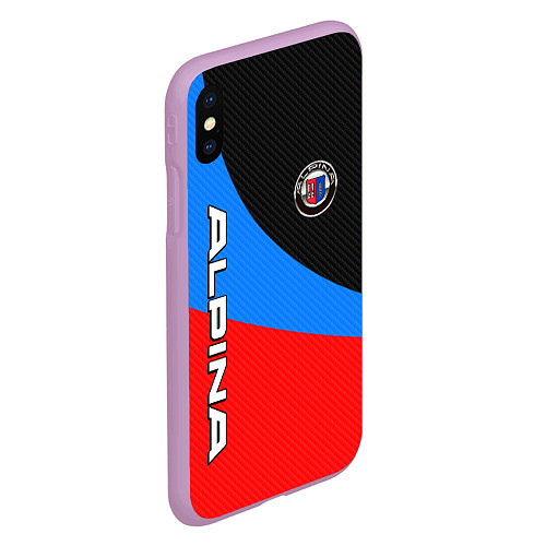 Чехол iPhone XS Max матовый Alpina - classic colors / 3D-Сиреневый – фото 2