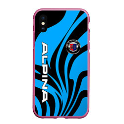 Чехол iPhone XS Max матовый Alpina - blue colors