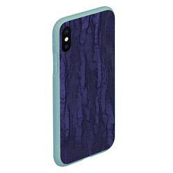 Чехол iPhone XS Max матовый Синяя кора, цвет: 3D-мятный — фото 2
