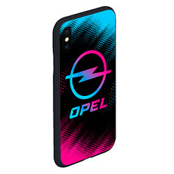 Чехол iPhone XS Max матовый Opel - neon gradient, цвет: 3D-черный — фото 2