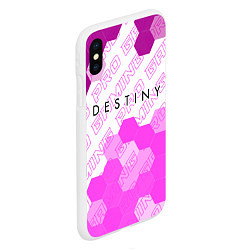 Чехол iPhone XS Max матовый Destiny pro gaming: символ сверху, цвет: 3D-белый — фото 2