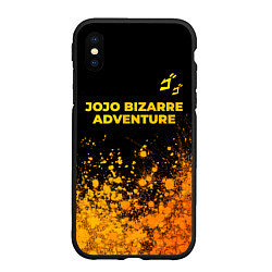 Чехол iPhone XS Max матовый JoJo Bizarre Adventure - gold gradient: символ све, цвет: 3D-черный