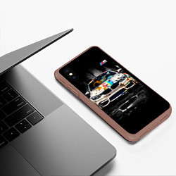 Чехол iPhone XS Max матовый BMW Креативный тюнинг, цвет: 3D-коричневый — фото 2