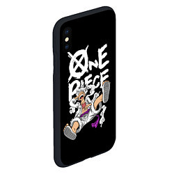 Чехол iPhone XS Max матовый One piece - gear 5 luffy, цвет: 3D-черный — фото 2