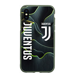 Чехол iPhone XS Max матовый Juventus dark green logo