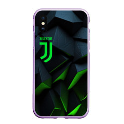 Чехол iPhone XS Max матовый Juventus black green logo