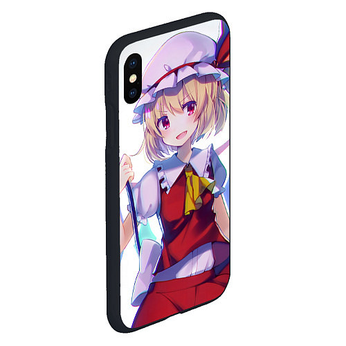 Чехол iPhone XS Max матовый Touhou Project Фландр Скарлет / 3D-Черный – фото 2