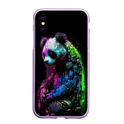 Чехол iPhone XS Max матовый Панда в краске