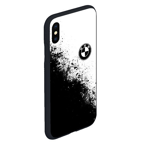 Чехол iPhone XS Max матовый BMW - black and white / 3D-Черный – фото 2