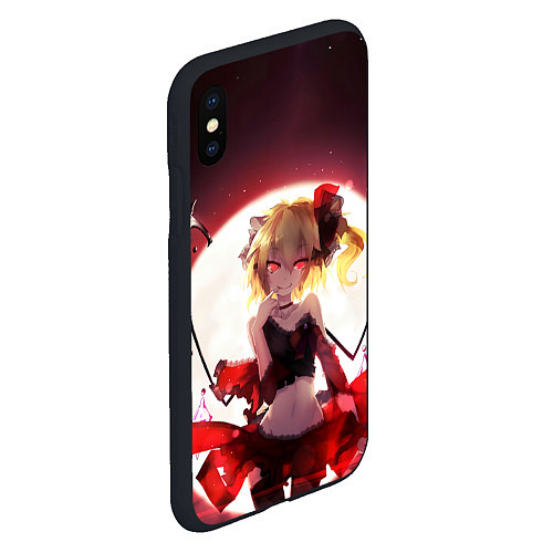 Чехол iPhone XS Max матовый Touhou Project Фландр Скарлет / 3D-Черный – фото 2