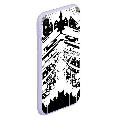 Чехол iPhone XS Max матовый Mirror abstraction - vogue / 3D-Светло-сиреневый – фото 2