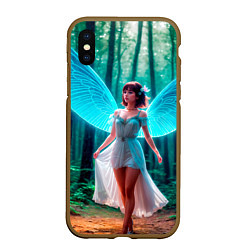 Чехол iPhone XS Max матовый Девушка фея в дремучем лесу