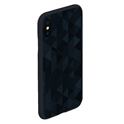 Чехол iPhone XS Max матовый Тёмно-синий треугольный, цвет: 3D-черный — фото 2