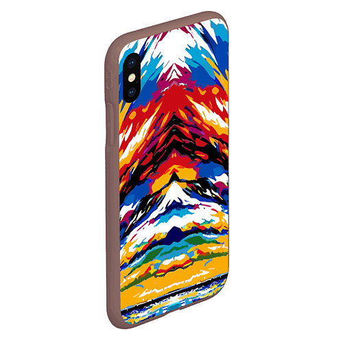 Чехол iPhone XS Max матовый Vanguard abstraction - vogue - art / 3D-Коричневый – фото 2