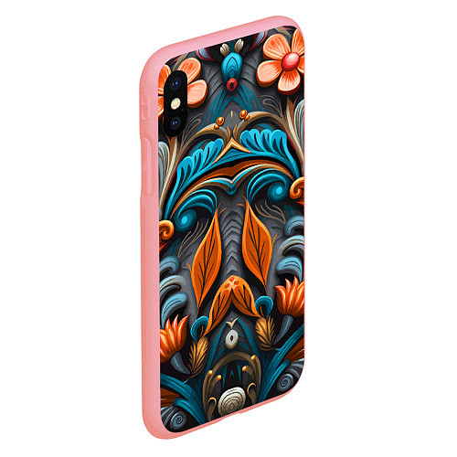 Чехол iPhone XS Max матовый Mirrow floral pattern - art - vogue / 3D-Баблгам – фото 2