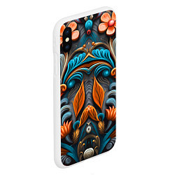 Чехол iPhone XS Max матовый Mirrow floral pattern - art - vogue, цвет: 3D-белый — фото 2