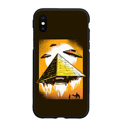 Чехол iPhone XS Max матовый Pyramid launch, цвет: 3D-черный