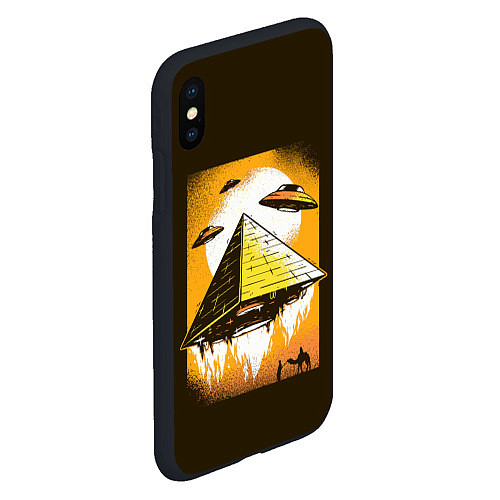 Чехол iPhone XS Max матовый Pyramid launch / 3D-Черный – фото 2