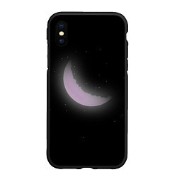 Чехол iPhone XS Max матовый Туманный месяц, цвет: 3D-черный