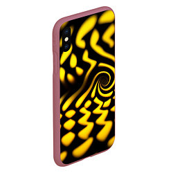 Чехол iPhone XS Max матовый Желтая футболка с воронкой, цвет: 3D-малиновый — фото 2